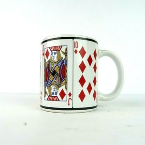 Royal Flush Diamonds Poker Night Coffee Mug